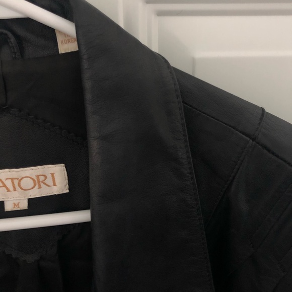 Vintage Ssatori Leather Coat - Picture 3 of 4